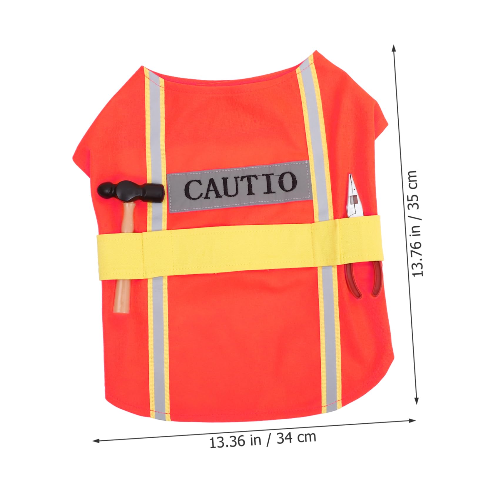 FRCOLOR 5 Pz Vestiti Per Animali Domestici Costume Da Cucciolo Aspetto Ingegnere Animale Domestico Giubbotto Riflettente Per Gilet Sicuro Per Cani Forniture Per Cani Poliestere Il Cane