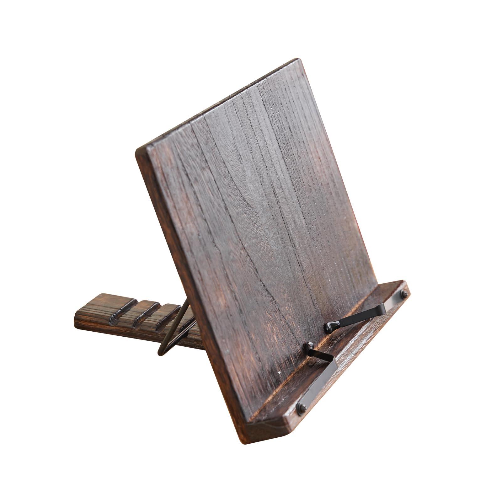 Soporte de madera para libros, ángulo ajustable, soporte para libros de cocina, soporte de exhibición de libros, soporte de lectura