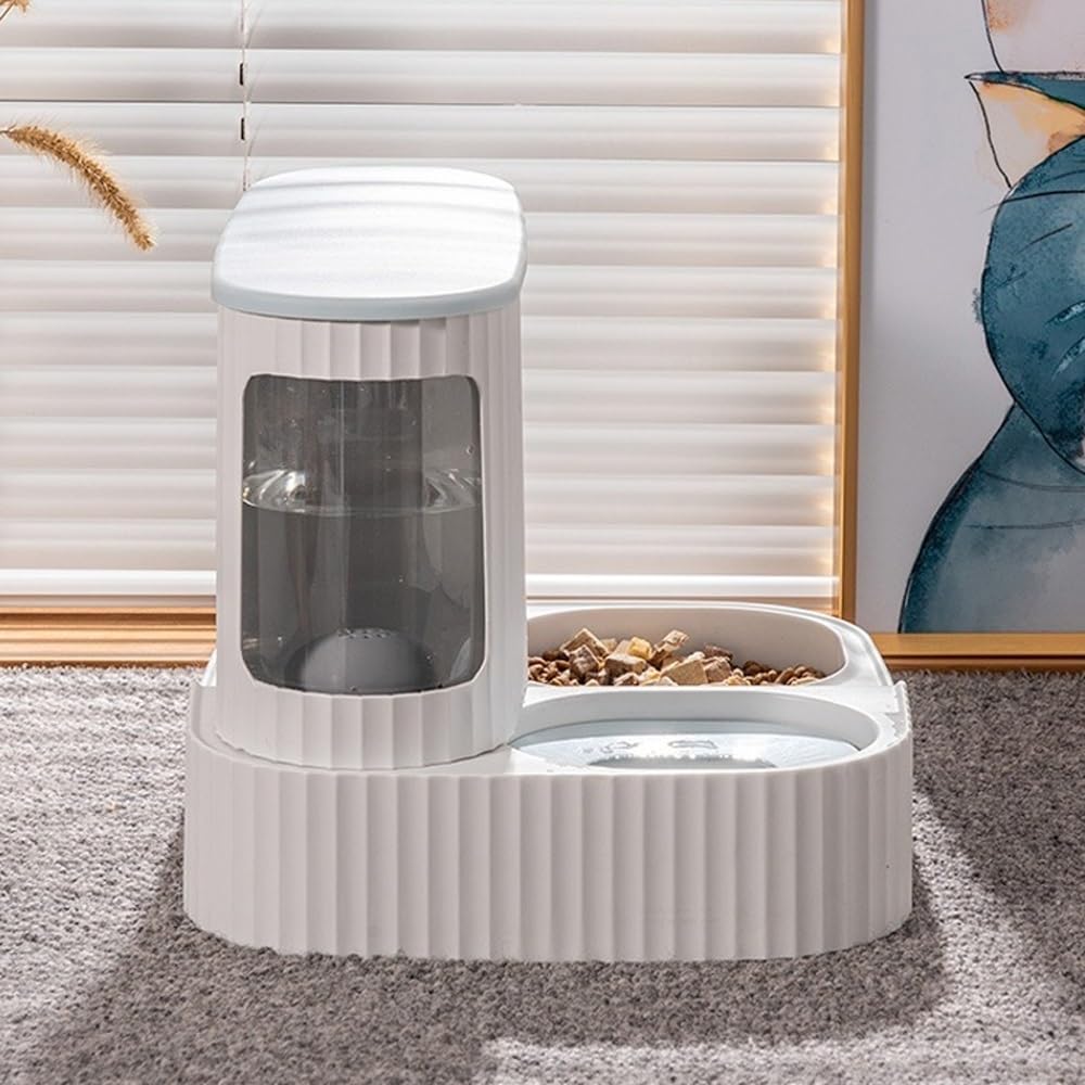 Juego de cuencos de agua y comida for gatos de gravedad 2 en 1, comedero automático for gatos, comedero for perros, comedero de gravedad for mascotas, dispensador automático de agua y dispensador de a