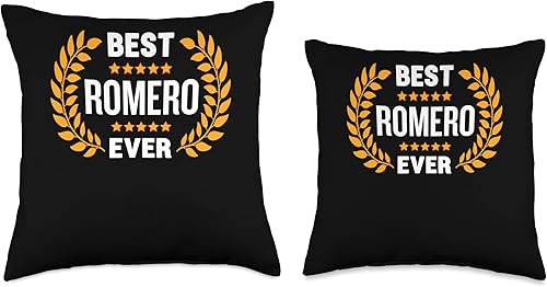 Miniatura 3 de Romero Cool Personalised Name Desing Best Ever with Five Stars Name Romero Throw Pillow, 18x18, Multicolor