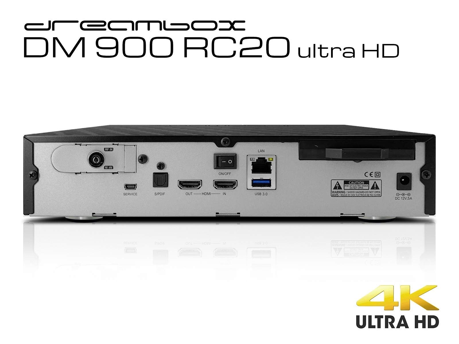 Dreambox DM900 RC20 UHD 4K 1x DVB-C FBC Tuner 2TB HDD E2 Linux PVR Receiver