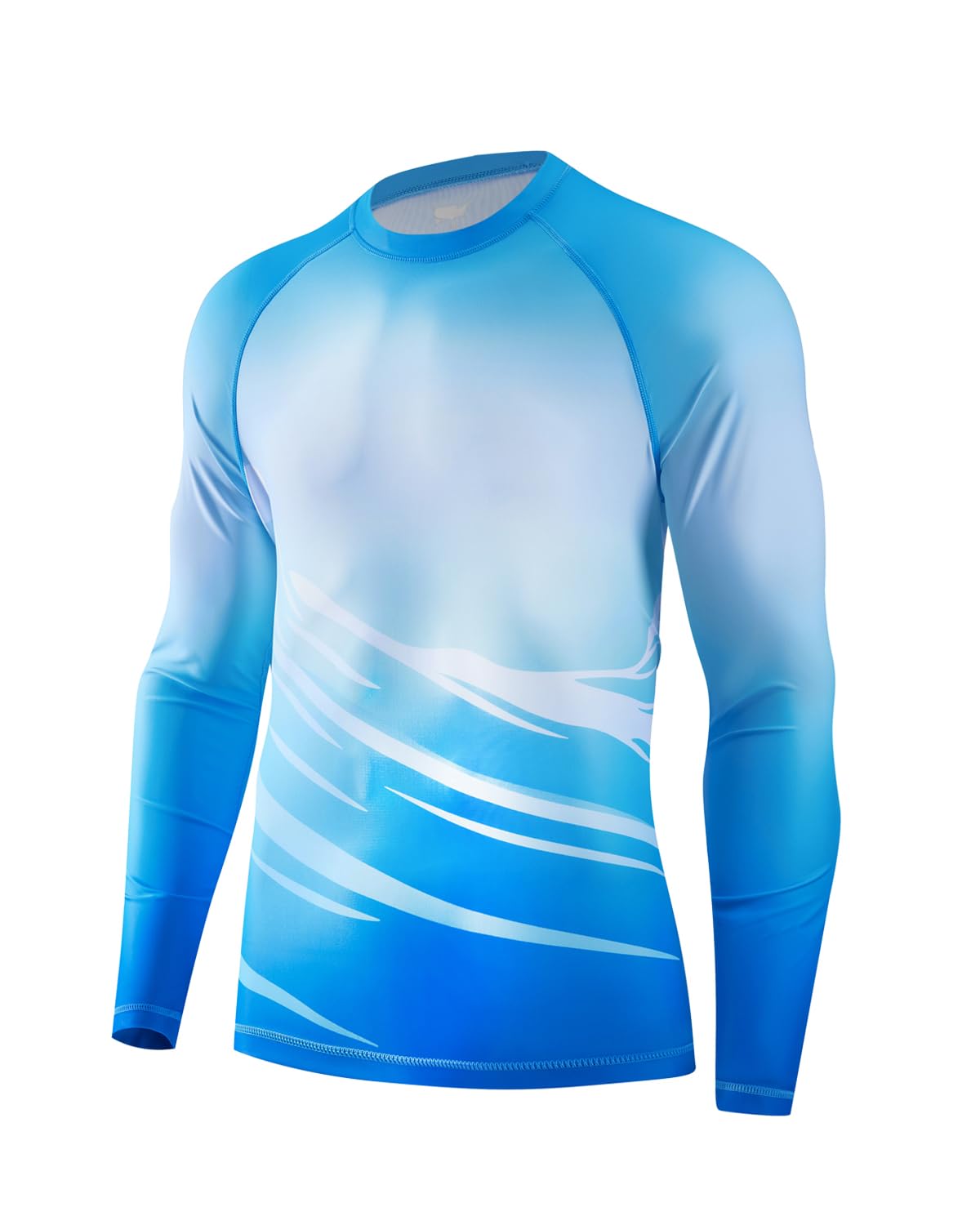 VAYAGER Herren Schwimmshirts UPF 50+ Rashguard Langarm Schnelltrocknendes T-Shirt Locker sitzendes Wasser Angeln UV-Schutzshirts