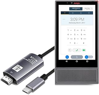 BoxWave Cable Compatible with Avaya K175 - SmartDisplay Cable - USB Type-C to HDMI (6 ft), USB C/HDMI Cable for Avaya K175 - Jet Black