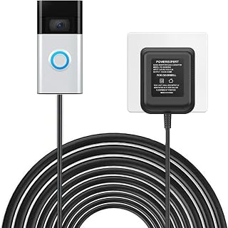 18V 500mA Doorbell Transformer Power Supply Adapter for Nest, Ring Video Doorbell, Arlo, Skybell, Eufy, Nest Hello, Zmodo Smart Doorbell, with 26FT Cord Length