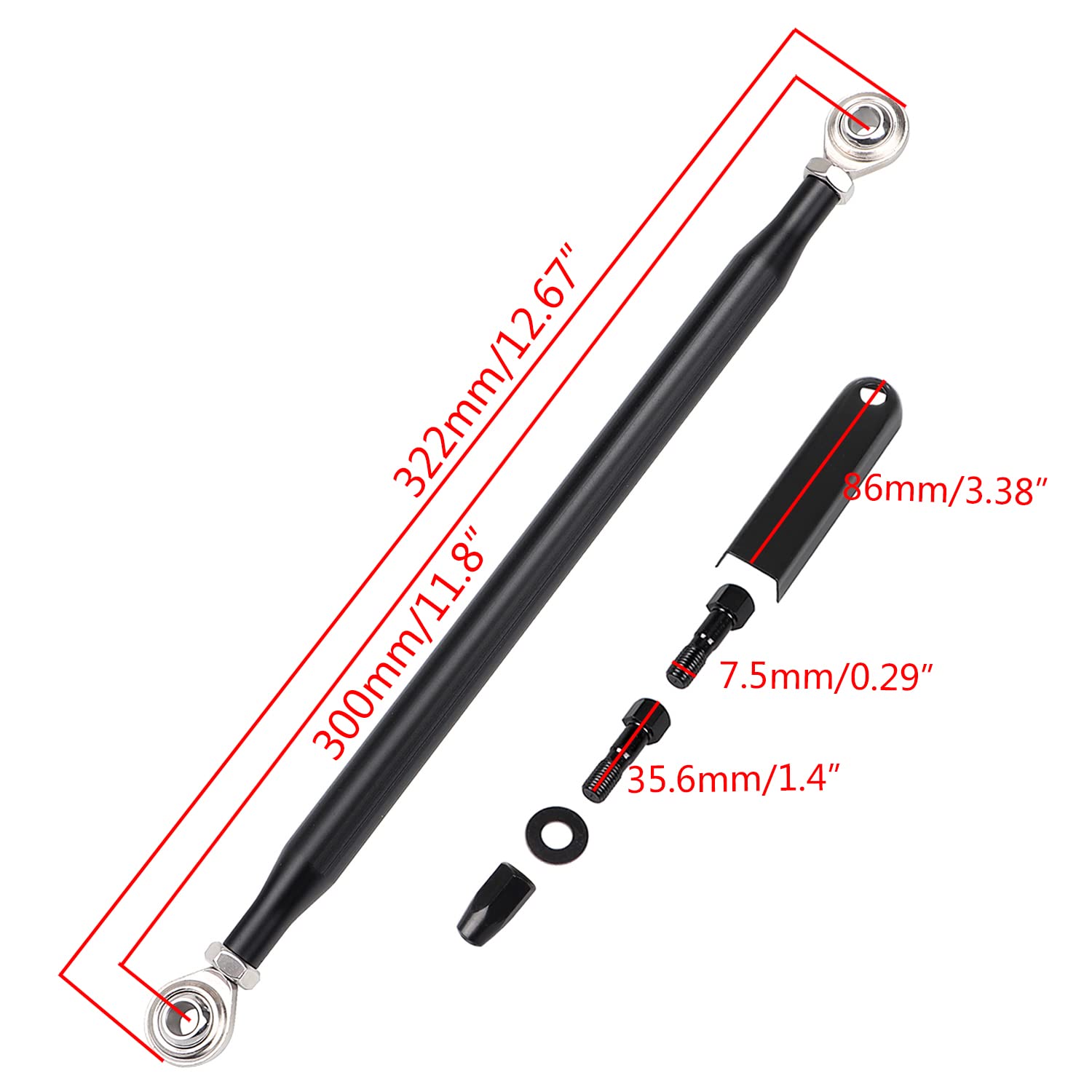 Round Black Billet Shift Linkage For Harley Softail & Touring 1986-2020