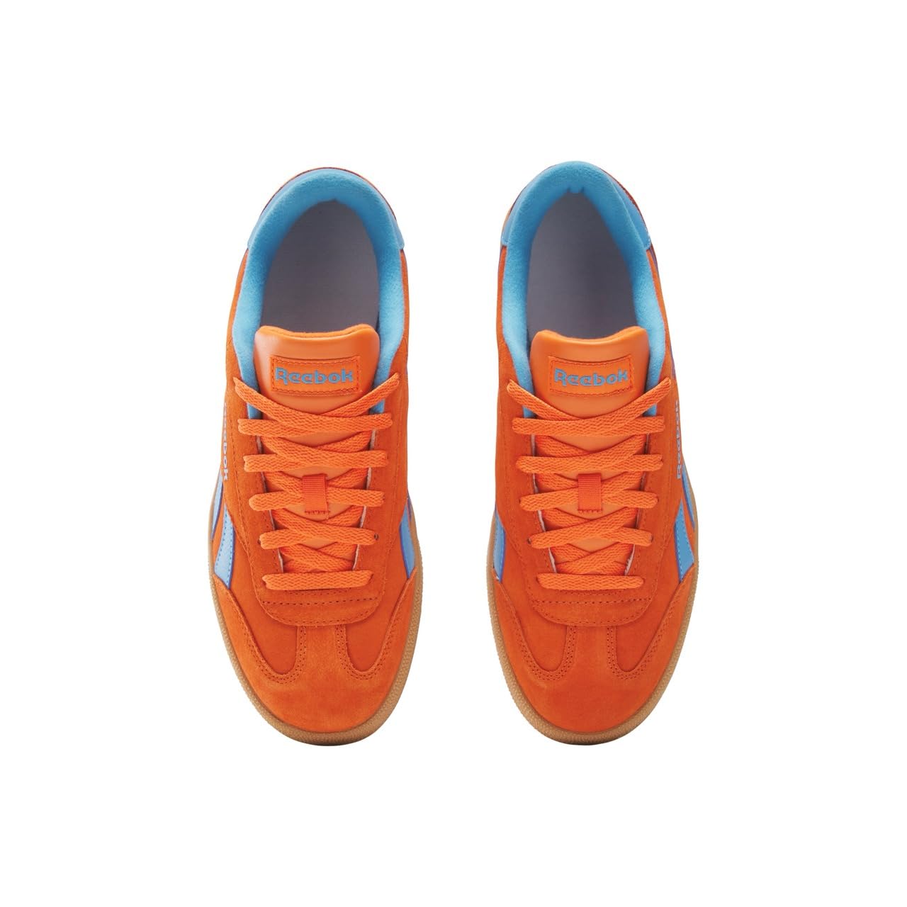 Reebok Unisex Smash Edge Sneaker, Electric Amber/Recovery Blue/Gum, 8 US Men