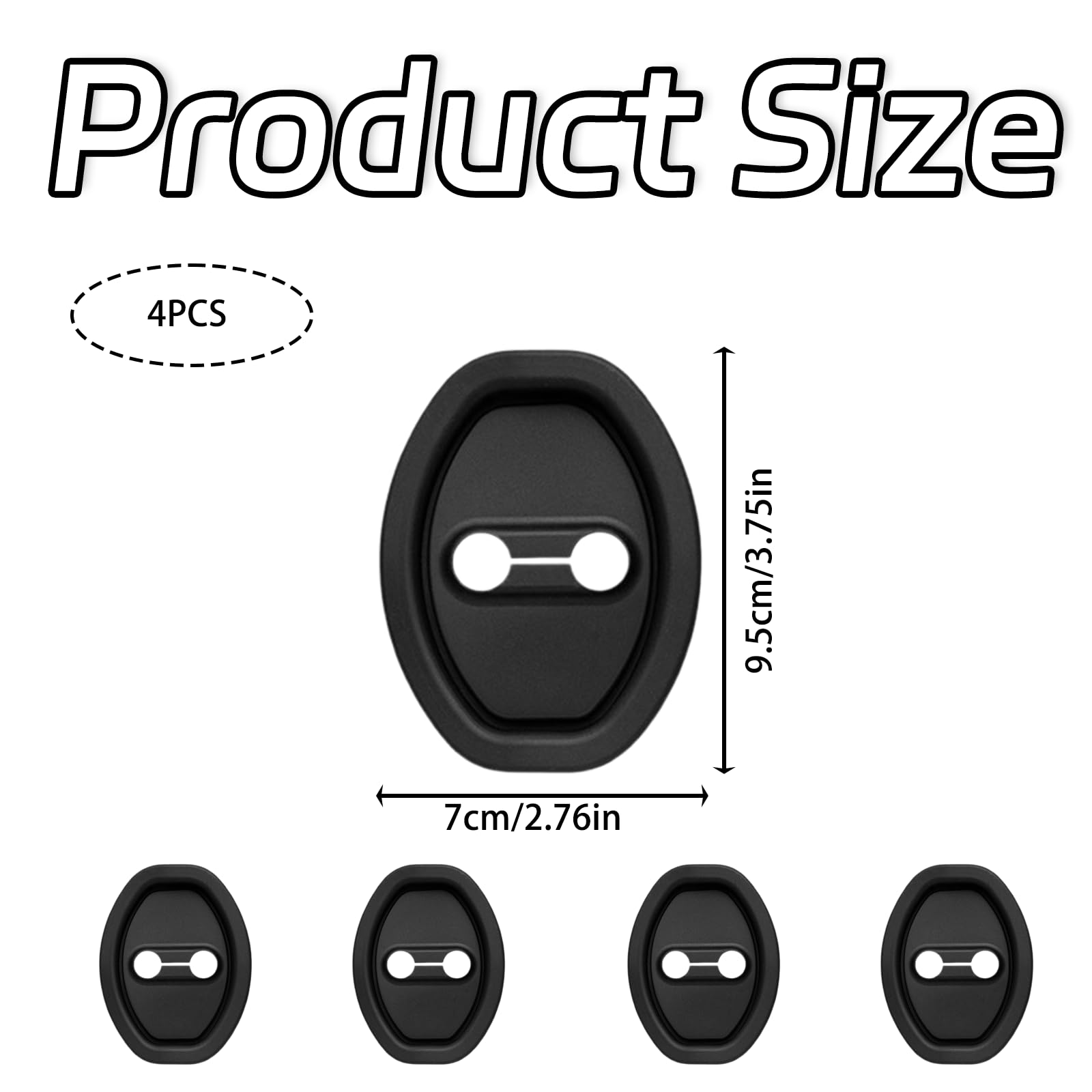 fKiZanthene Car Door Lock Cover Silicone Shock Absorber - Image 2