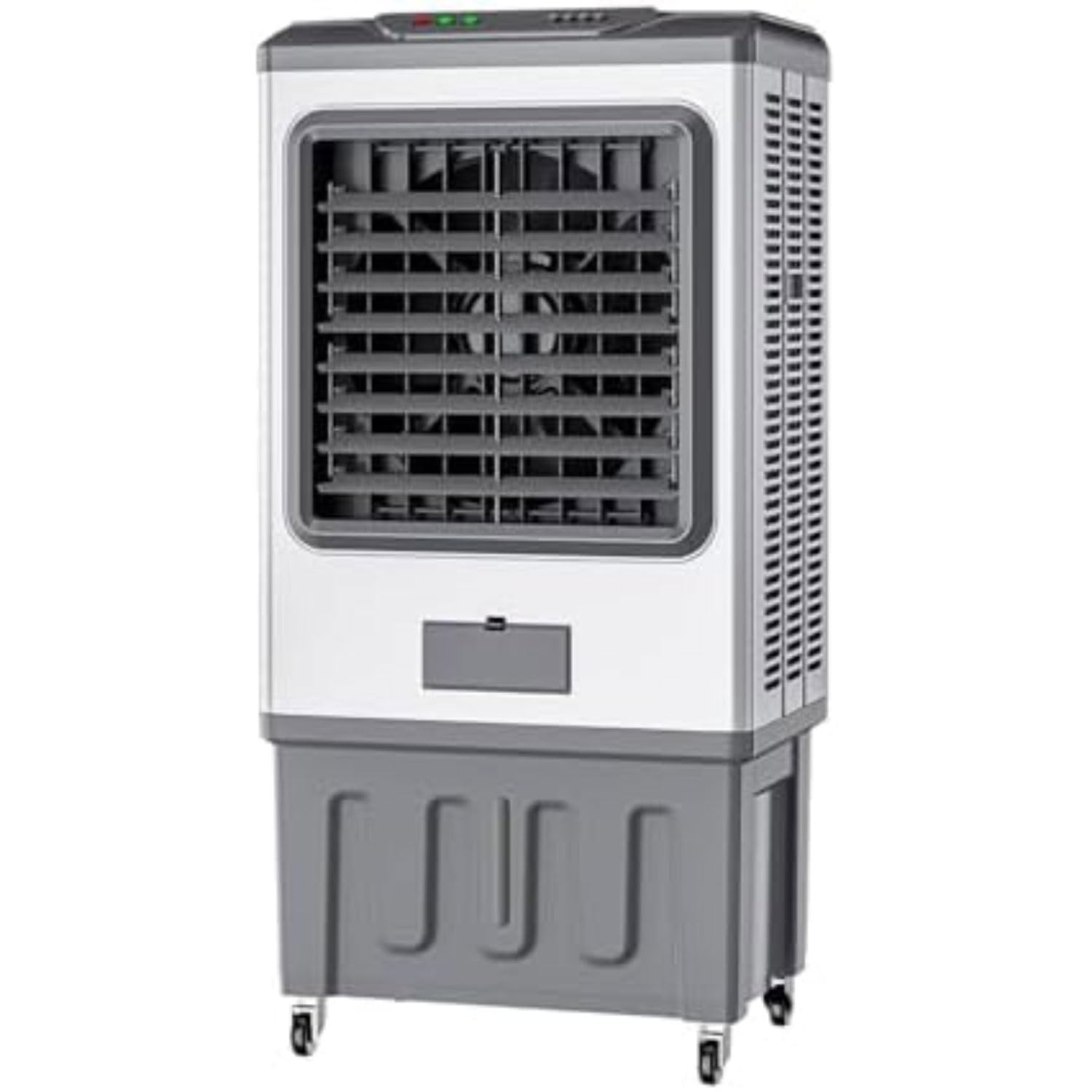 GWFBLID Evaporative Air Cooler Portable Air Conditioner with 3 Speeds 90°Oscillation 2 Ice Packs 100L Water Tank Cooler Portable Air Conditioner Energy-Saved Swamp Cooler Cooling Fan for party pool