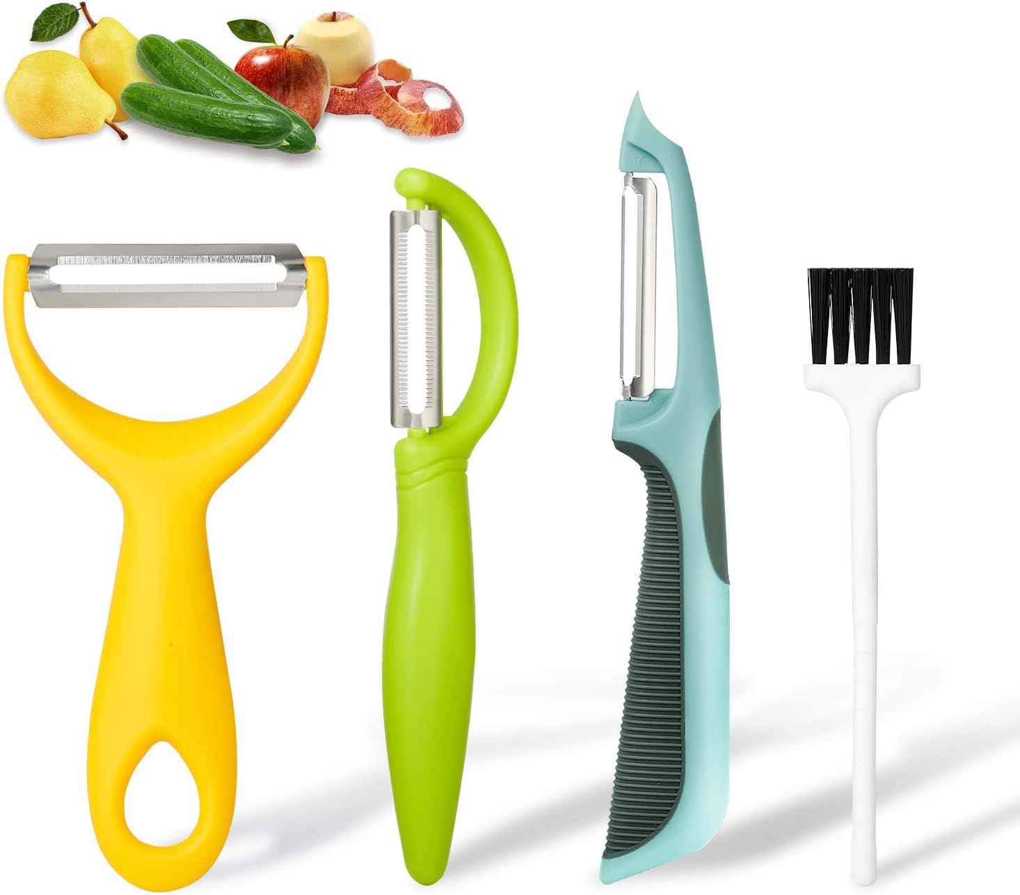 Potato Peeler Kitchen, Vegetable Peeler, for kitchenaid Restaurant Fruit and Vegetable Peeling, I and Y Type Peeler Stainless Steel Blades, Peel Vegetables, Apple, veggie, carrot, potatoes, Set of 3.