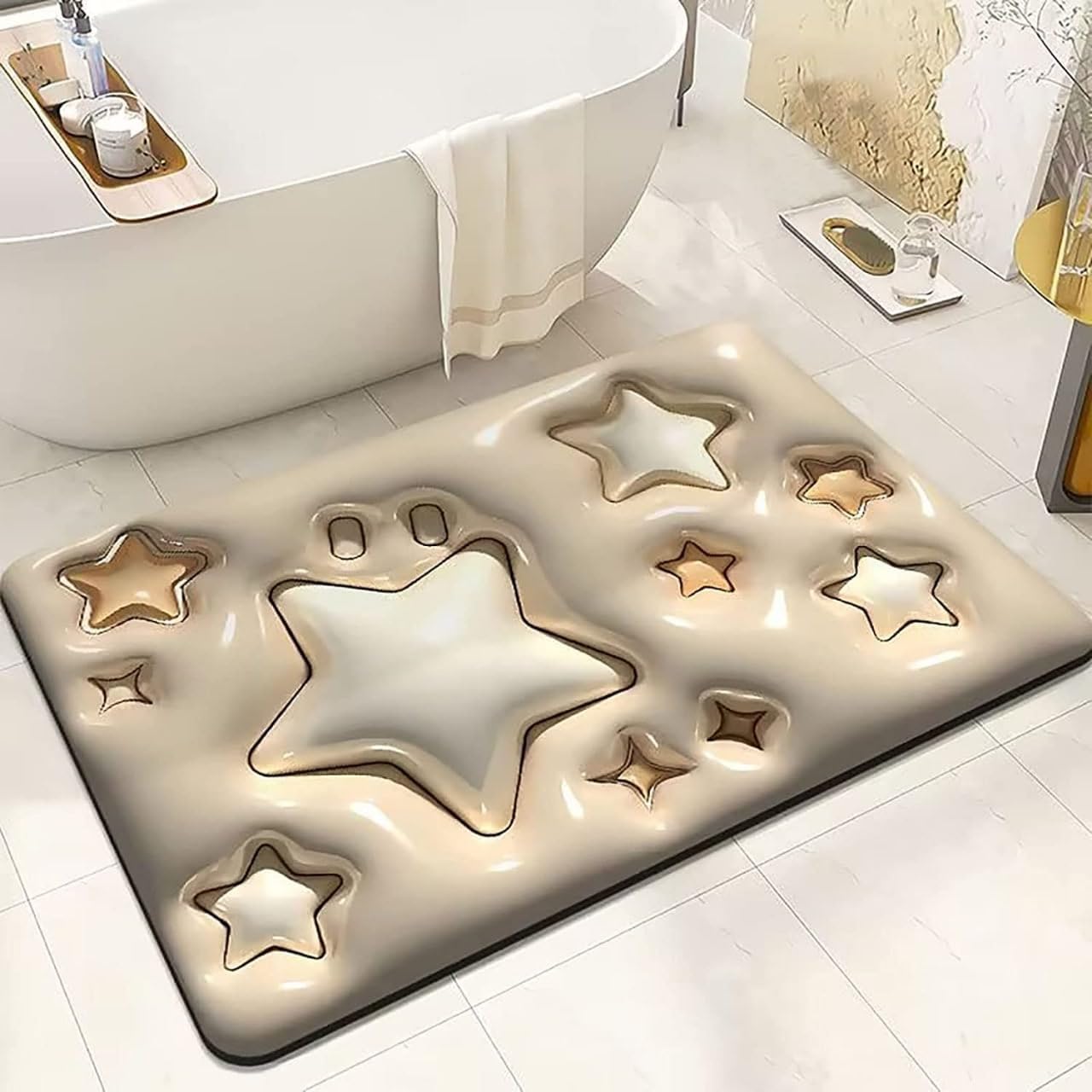 Buy GOPAD 3D Visual Bathroom Door Mat, Bathtub Mats, Anti Slip Anti