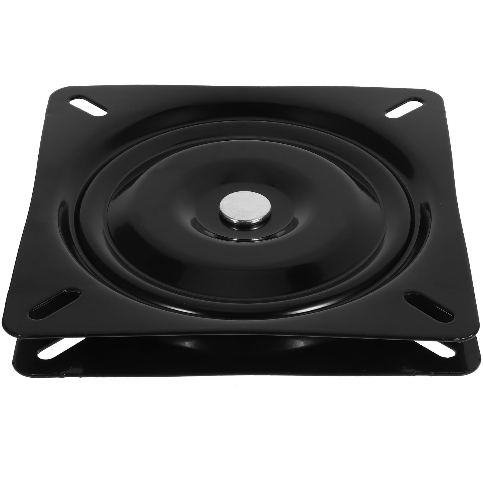 Plateau tournant pivotant en métal noir GALPADA pour meuble et chaise