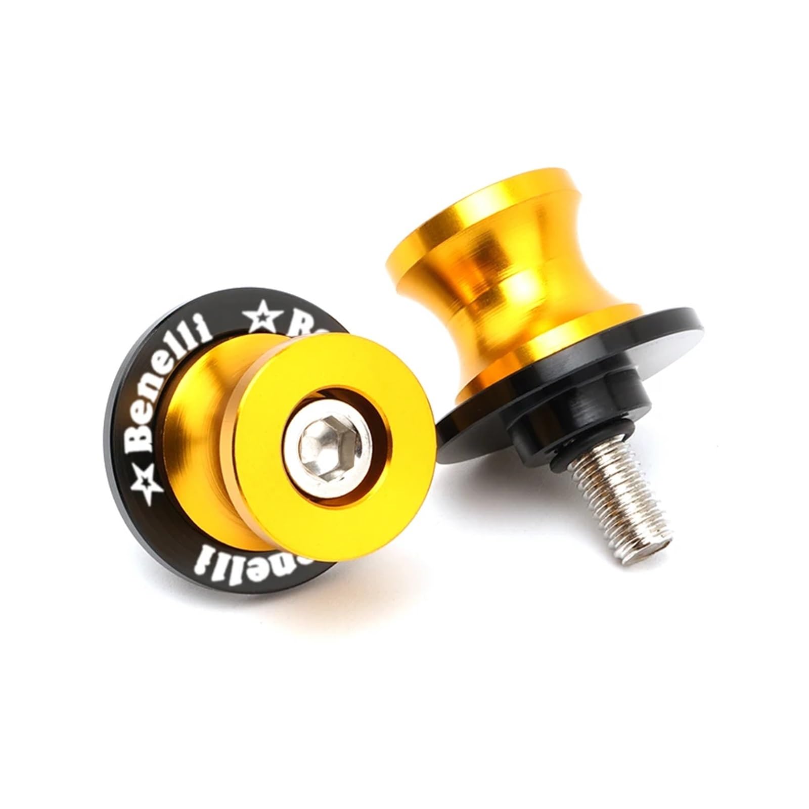 Yutujbkm Yellow Motorcycle Swing Arm Spools For Tnt600 Bn600 135 Tnt125 Tnt135 2016-2017 Cnc Motorcycle Swingarm Sliders Spools Paddock Bobbins Stand(Yellow)