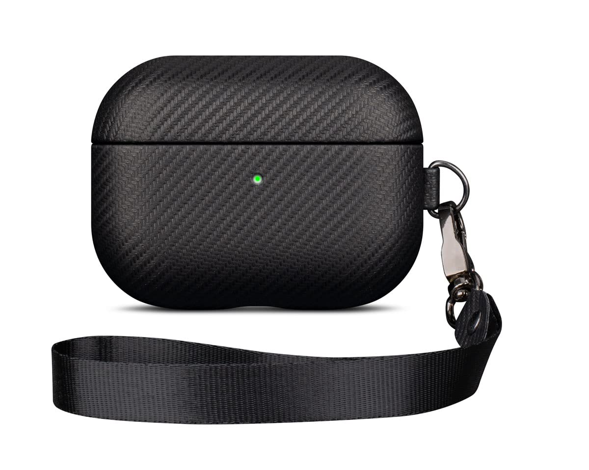LOPIE AirPods Pro 1 Case Cover (Not for AirPods Pro 2nd Gen), Handmade AirPods Pro 1st Generation Case Protective Cover, Carbon Fiber Style Vegan