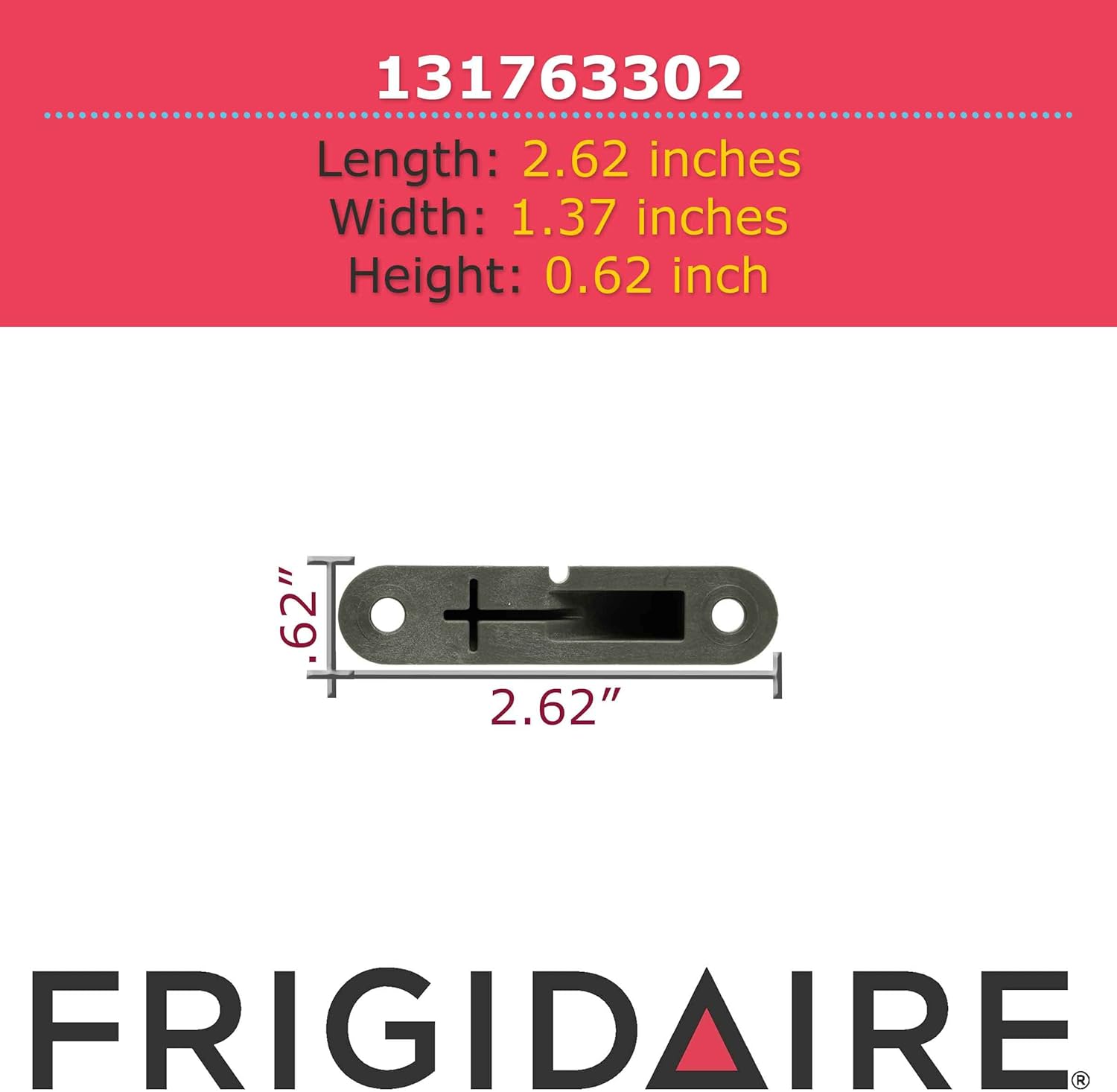Frigidaire 131763302 Striker Top View with Dimensions
