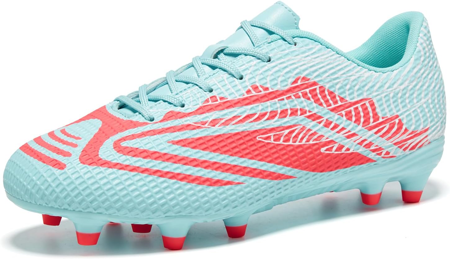 Women's Soccer Cleats for Men Outdoor Rugby Football Shoes Lightweight Withe Lace Sneakers