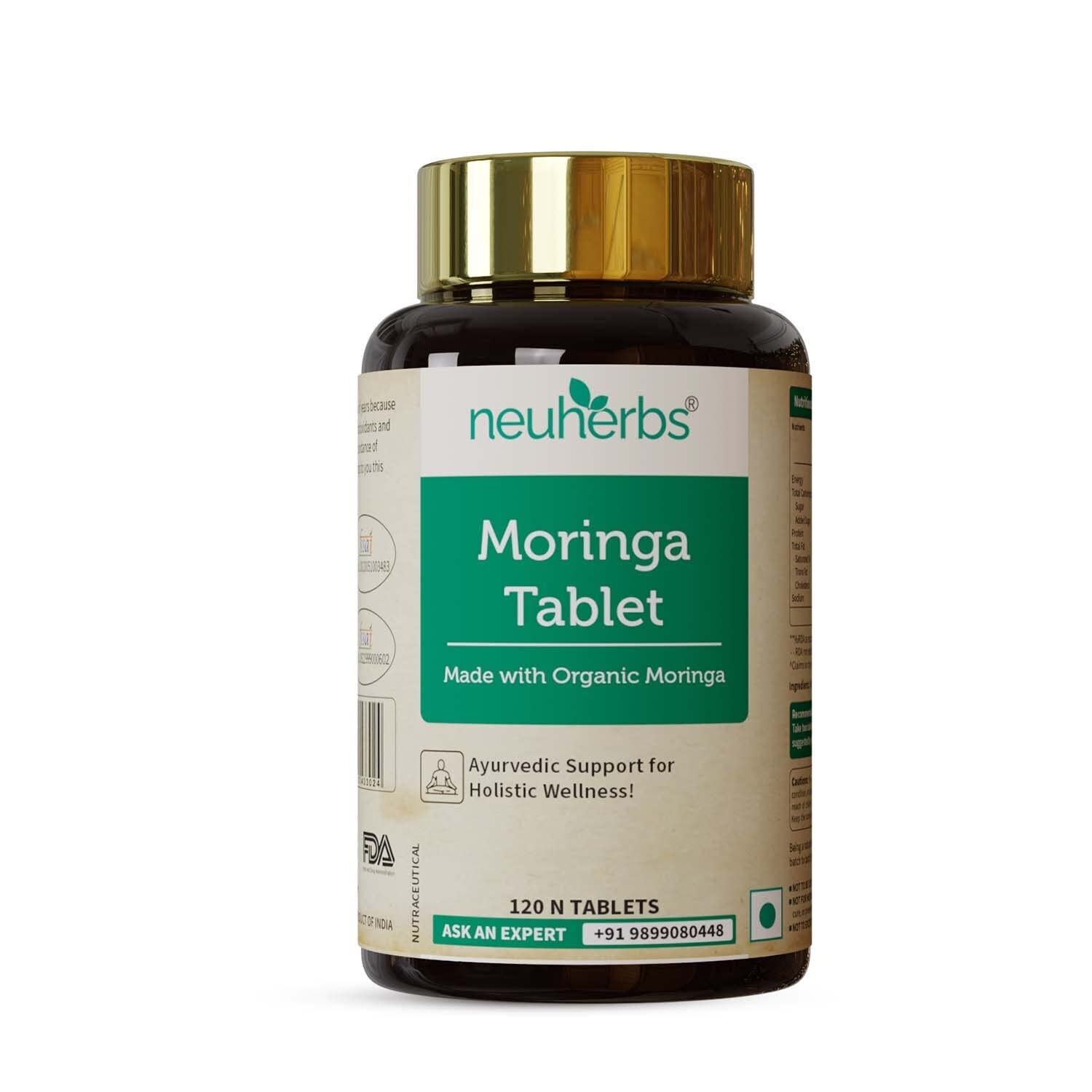 Neuherbs Organic Moringa 120 Tablets | Ayurvedic Support For Holistic Wellness | High In Energy & Antioxidants (B0BLV85YFG) Amazon Price History, Amazon Price Tracker