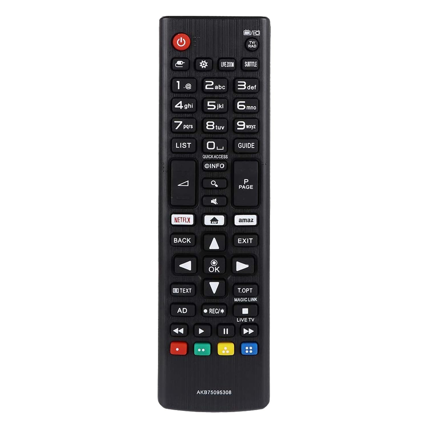 Telecomando Sostitutivo LG AKB75095308, Telecomando Universale LG Compatibile Con Tutti I Televisori Lg Smart Tvlcdled4k8k Nessuna Configurazione Richiesta Pulsante Di Scelta Rapida Netflix Incl 90074335