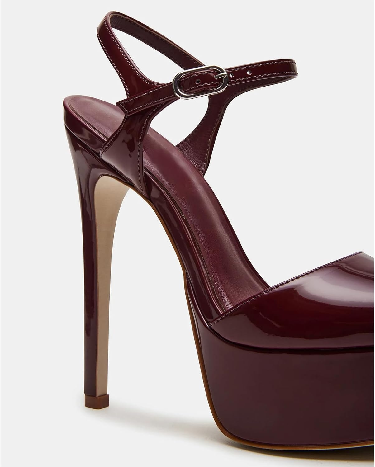UBWDU Stiletto High Platform Heels for Women Square Open Toe Ankle Strap Heeled Sandals Prom Dress Shoes