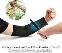 Vista 3 de Yosoo un par de mangas de protección resistentes anticortes antiabrasivos para brazos