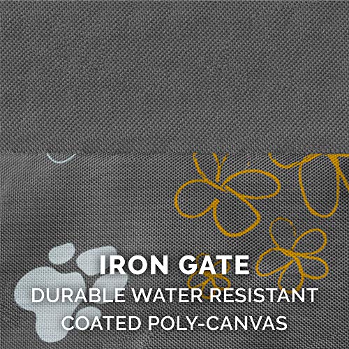 Image of Furhaven Water-Resistant Pillow Dog Bed for Small Dogs w / Removable Washable Cover - Indoor & Outdoor Garden Print Mattress - Iron Gate, Small
