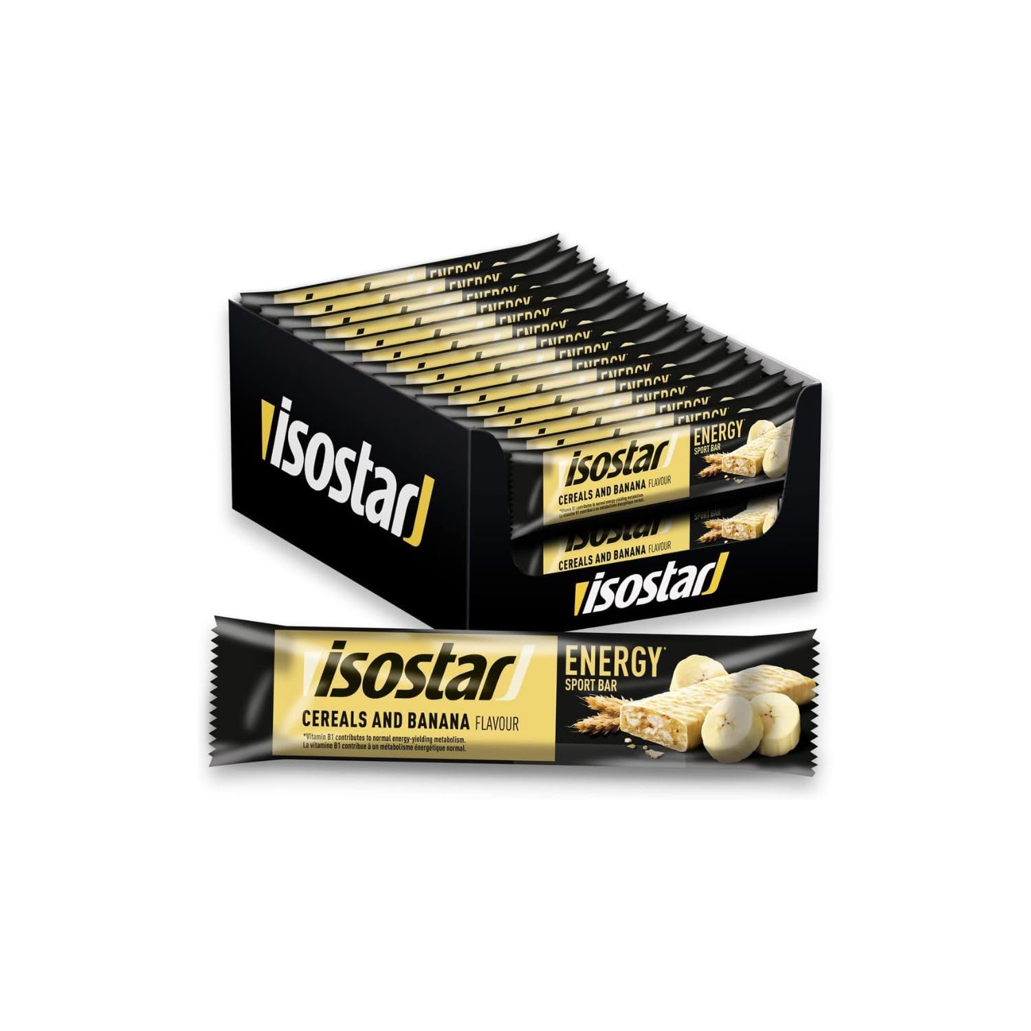 Isostar Barres Sport energy Banane - Lot de 30 Barres Nutritives energétiques - 30 x 40 g