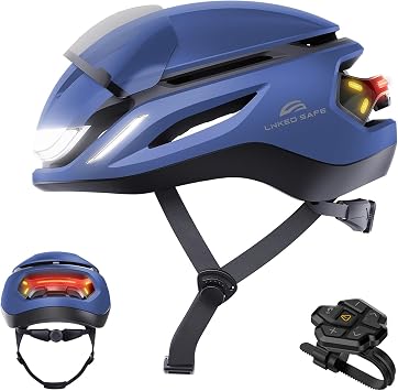 Ultra Smart Adult E-Bike Helmet, NTA8776 CPSC 1203 CE EN1078 Certified, Magnetic Visor, FIDLOCK Buckle, LED Turn Signals, Auto Brake & Fall Warning, IP65, Bluetooth Cycling Helmet