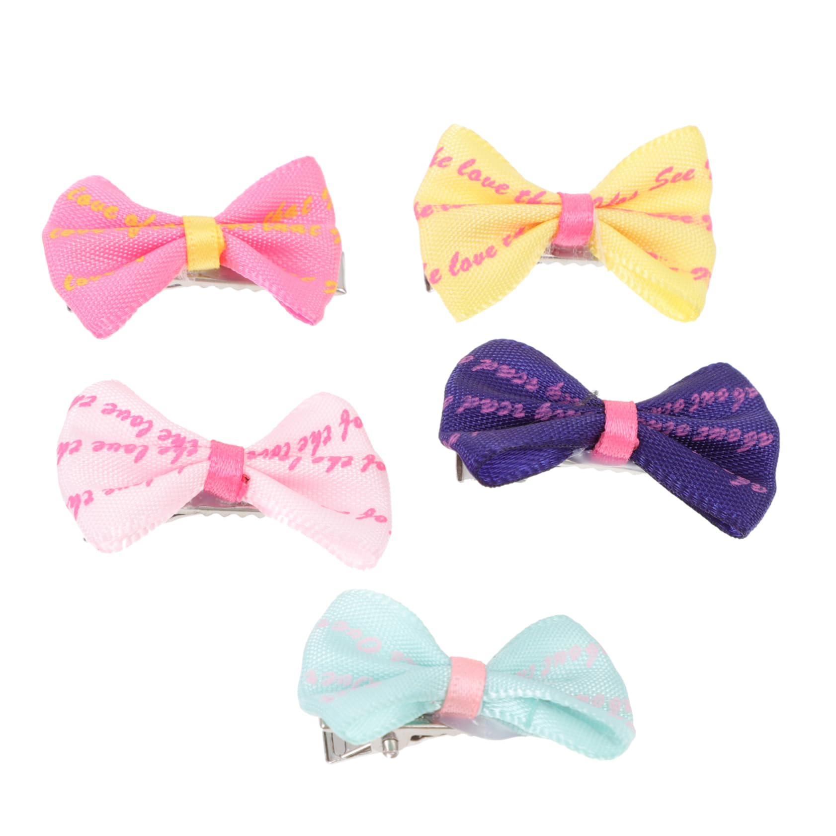 DECOMELODY 10Pcs Delicate Pet Bowknot Hair Clips Hair Accessories for Pets Chic Headdress for Parties and Holidays Present for Puppy Lovers