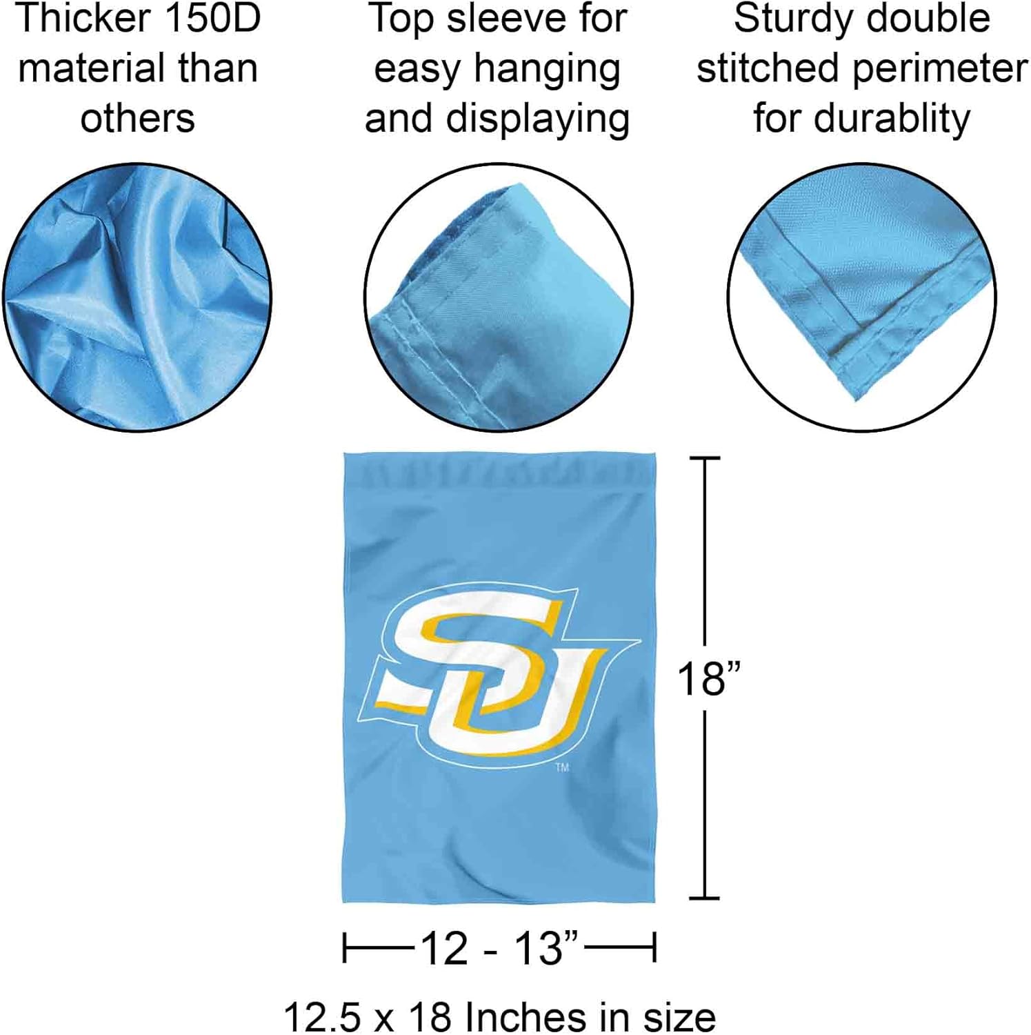 Southern Jaguars Lagoon Blue Garden Flag - Image 3