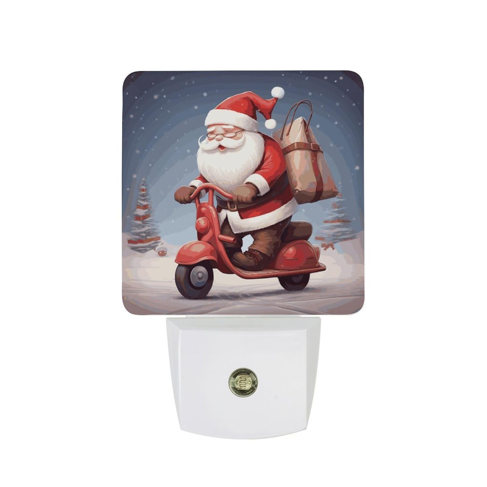 LDGSUPH - LED Santa Night Light with 0.5W Smart Sensor Night Light Plug-in Night Light Sensor Night Light for Dusk to Dawn, Small Lights Saving