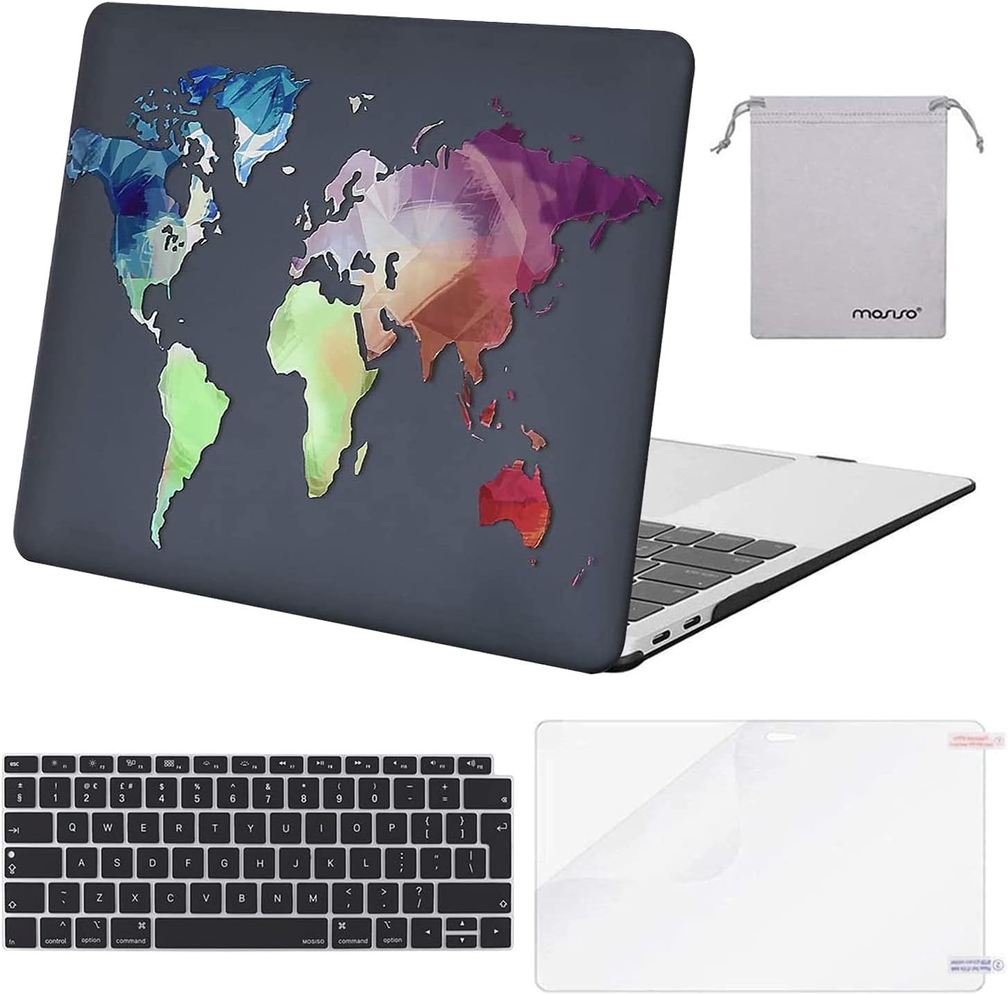 MOSISO Hülle Kompatibel mit MacBook Air 13 Zoll 2021 2020 2019 2018
