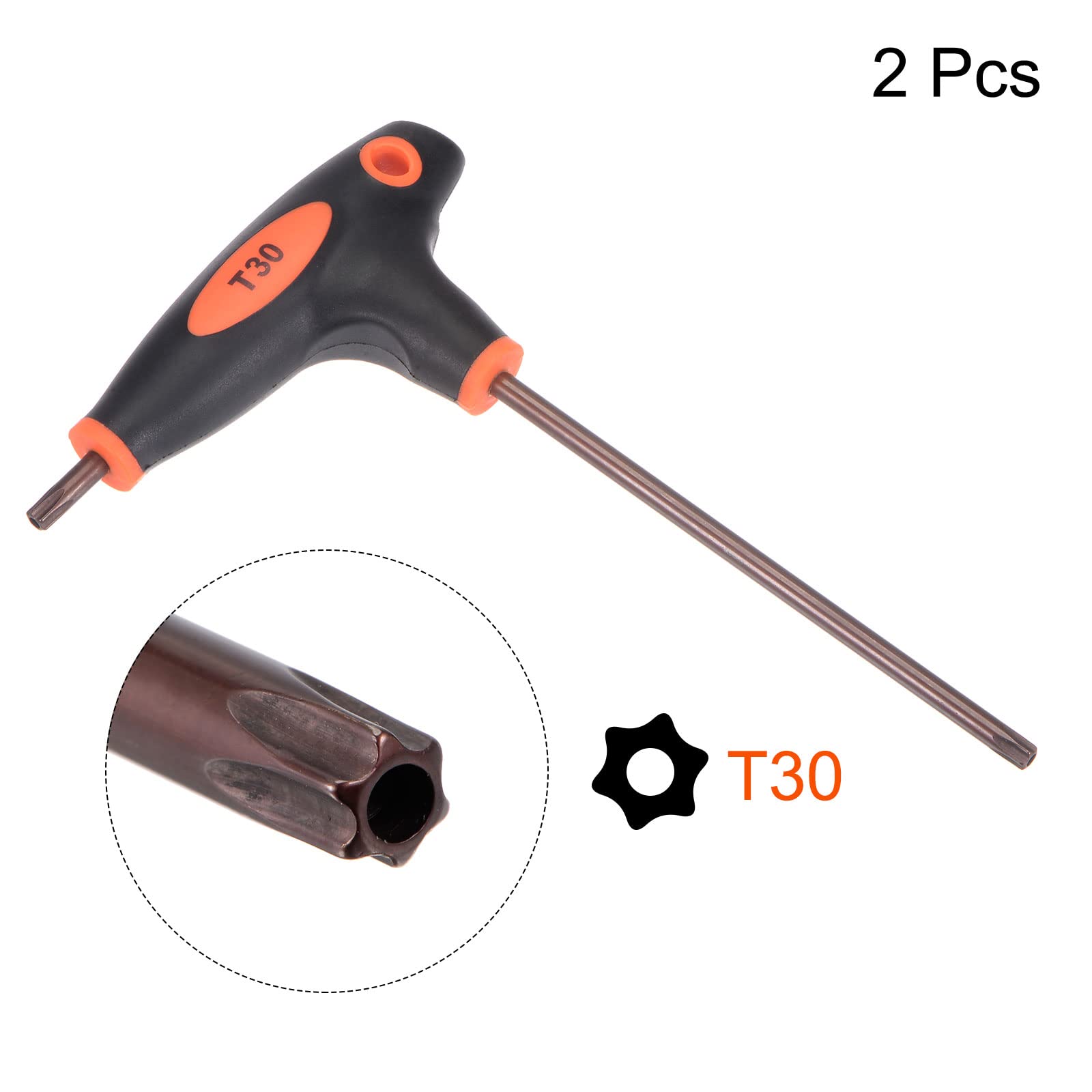 Sourcing Map Sechskantschlüssel 3 Mm T-Griff – 2er Set Aus S2-Stahl, Verchromt