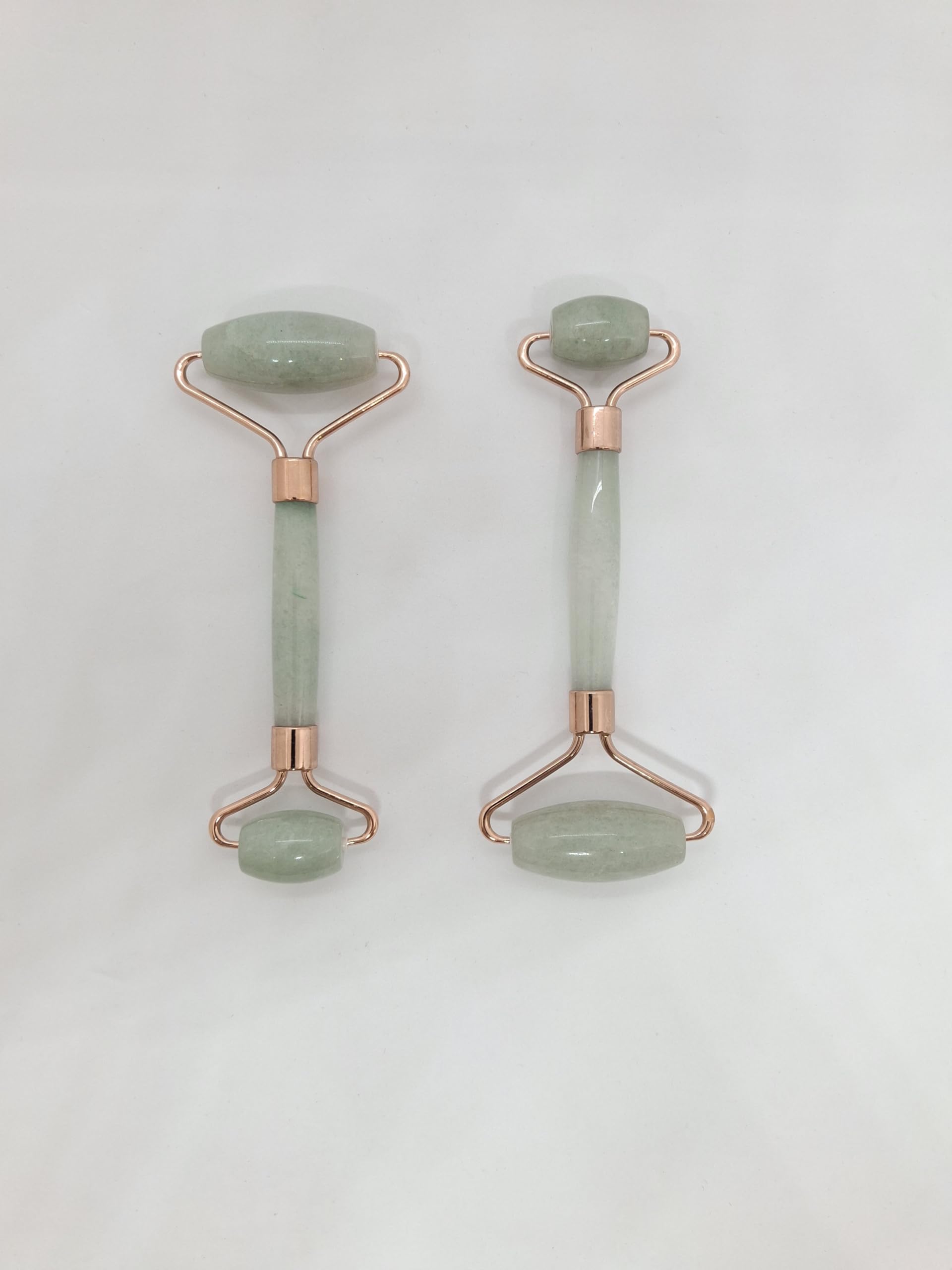 Lucky&Store Facial Massage Natural Color Green Jade Stone Roller Smooth Texture Natural Stone Width 4.50 cm / 2 cm
