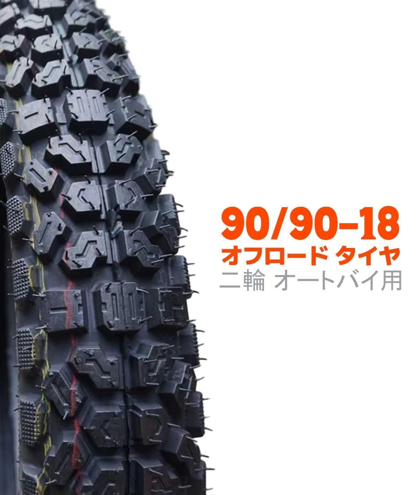 90/90-18 Neumático Motocicleta 90/90/18 con Diseño Bloque Off-Road para Llantas de 18 Pulgadas con 90 90 18 Tipo con Cámara Alta Tracción