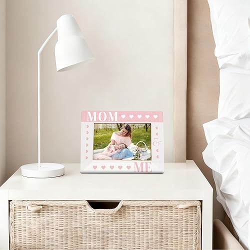 Vista 4 de Regalo para mamá, marco de fotos para mamá y yo, para colocar una foto de 4 x 6 pulgadas, para mostrar en el escritorio de la mesa, marco de fotos