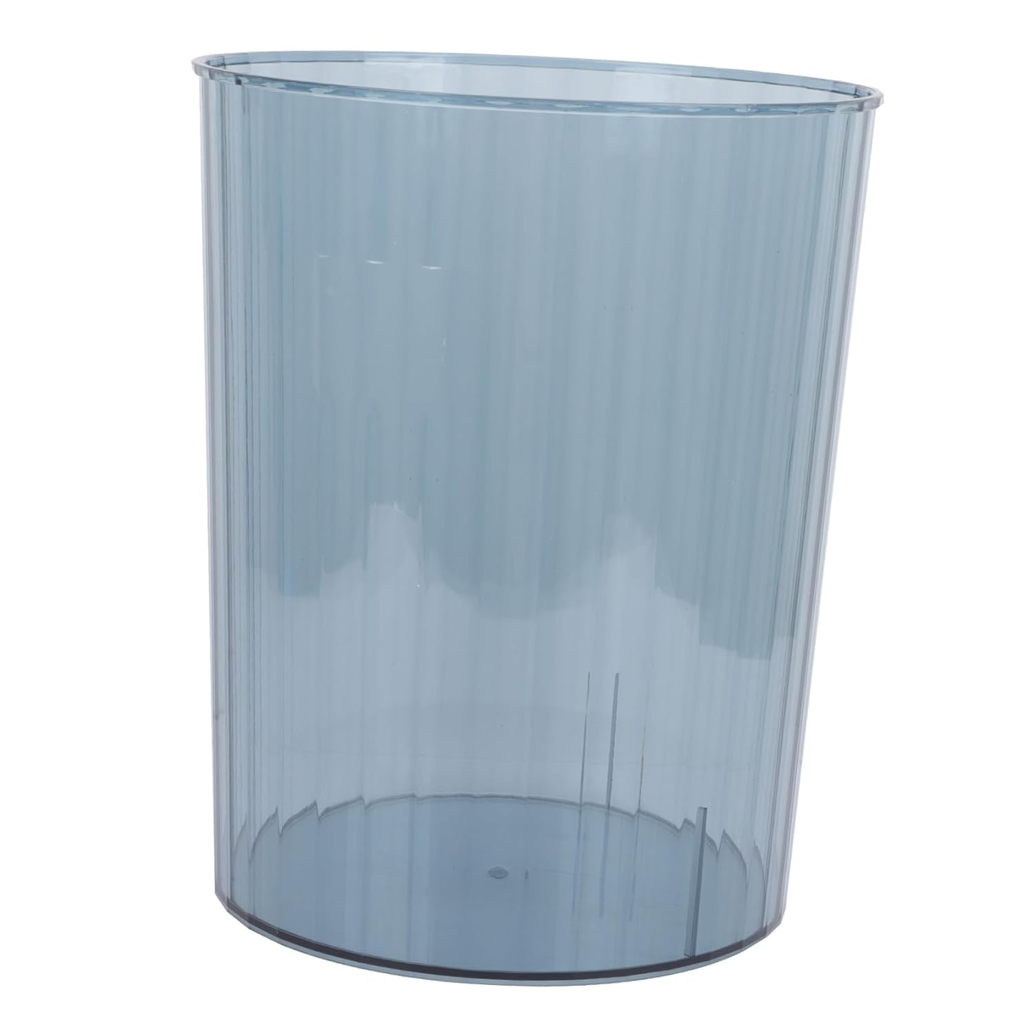 Blue Waste Paper Basket Trash Can Medium Size Plastic Garbage Container for Home Office Bathroom Storage and Organization