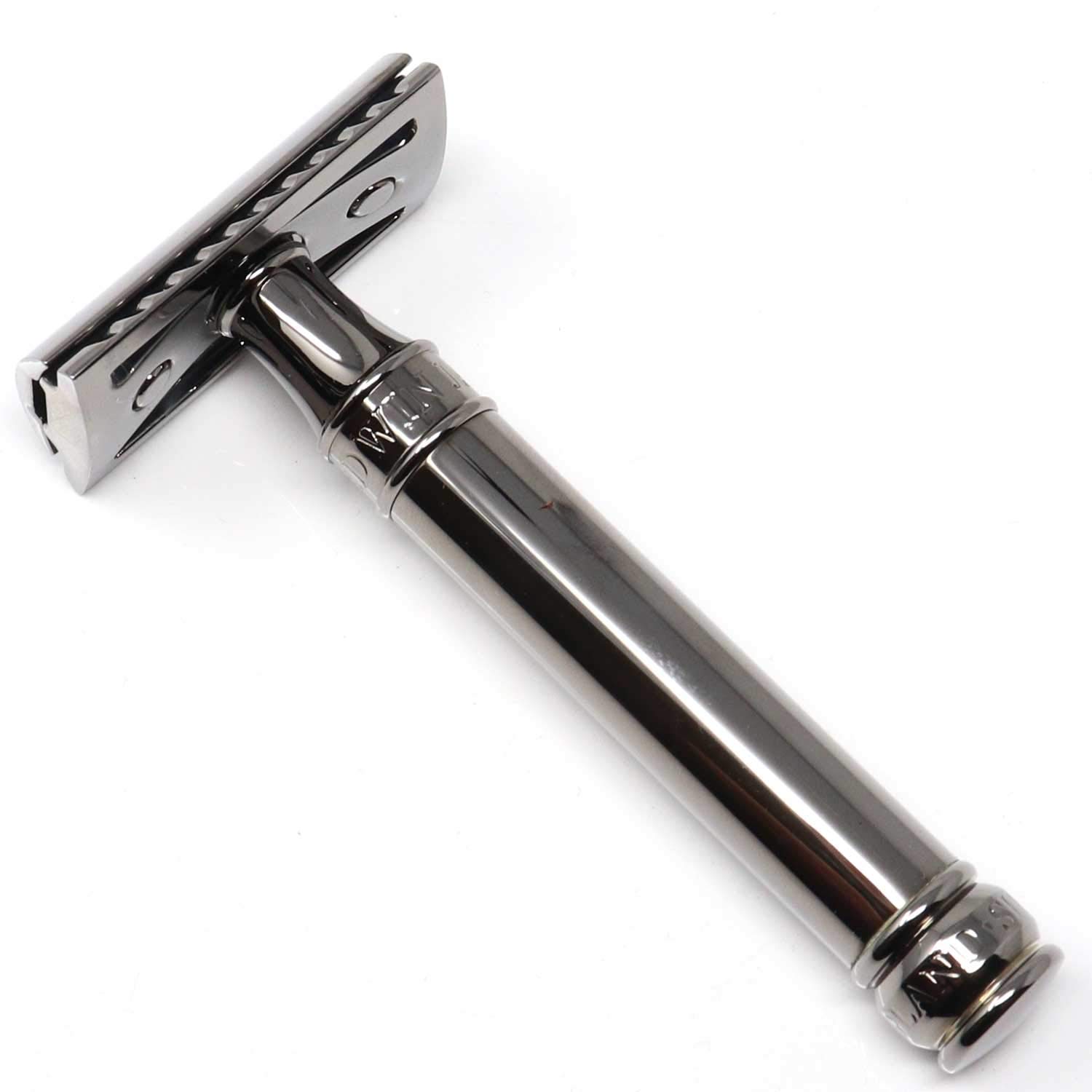 Edwin Jagger Black Gold Plated Round Handled Safety Razor …