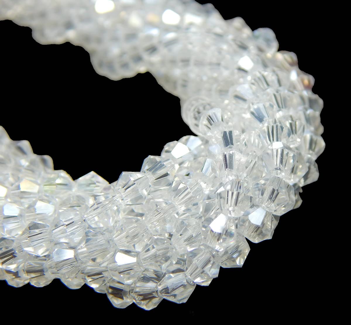 40pz Perline Di Vetro Ceco Piastrella 2 Fori, Piatte Quadrate 6x6x2,9 Mm, Bianco Pastello (TL5001) - Italia