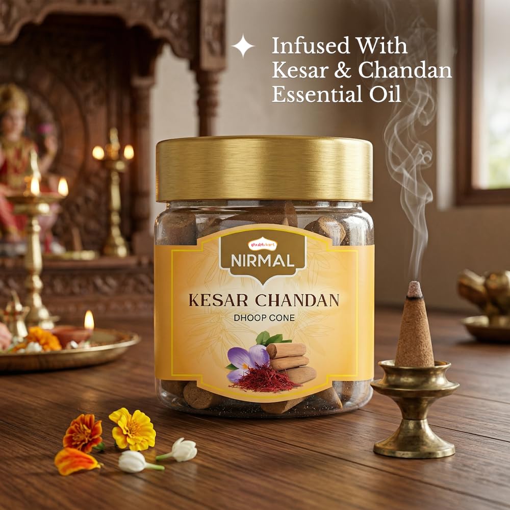 Nirmal Dhoop Cones - Saffron & Kasturi Incense -3