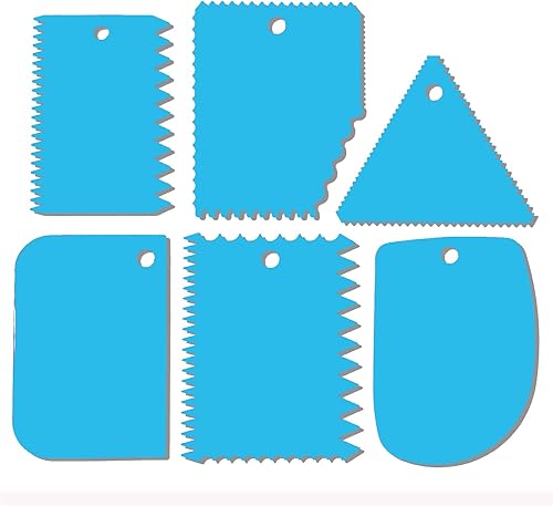 Raspador de pasteles, juego de raspador más suave para pasteles, raspador de masa, herramienta pulidora de raspador de glaseado, peine de decoración