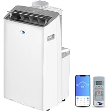 Whynter Portable Air Conditioner Inverter 12000 BTU Smart Wi-Fi ARC-1030WN | Built In Dehumidifier with Auto Drain, Cool, Dehumidify and Fan Modes, Cools and Dehumidifies Rooms with Easy Setup
