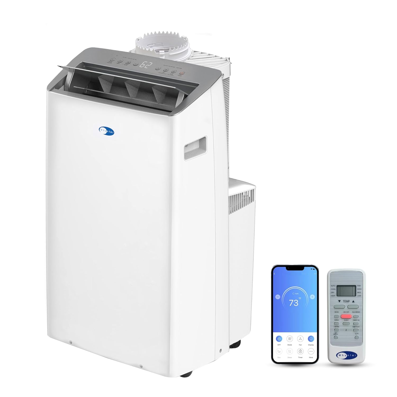 Whynter ARC-1230WN 14 000 BTU 12 000 BTU SACC NEX Inverter Dual Hose Cooling Portable Air Conditioner Dehumidifier
