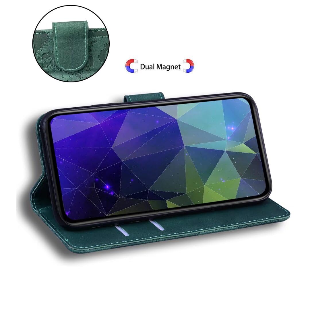 Cover per Moto G04 & Moto G24, Custodia Premium in PU Pelle a Portafoglio Flip Wallet Case con Chiusura Magnetica Porta Carte, Custodia Protettiva per Moto G04 & Moto G24