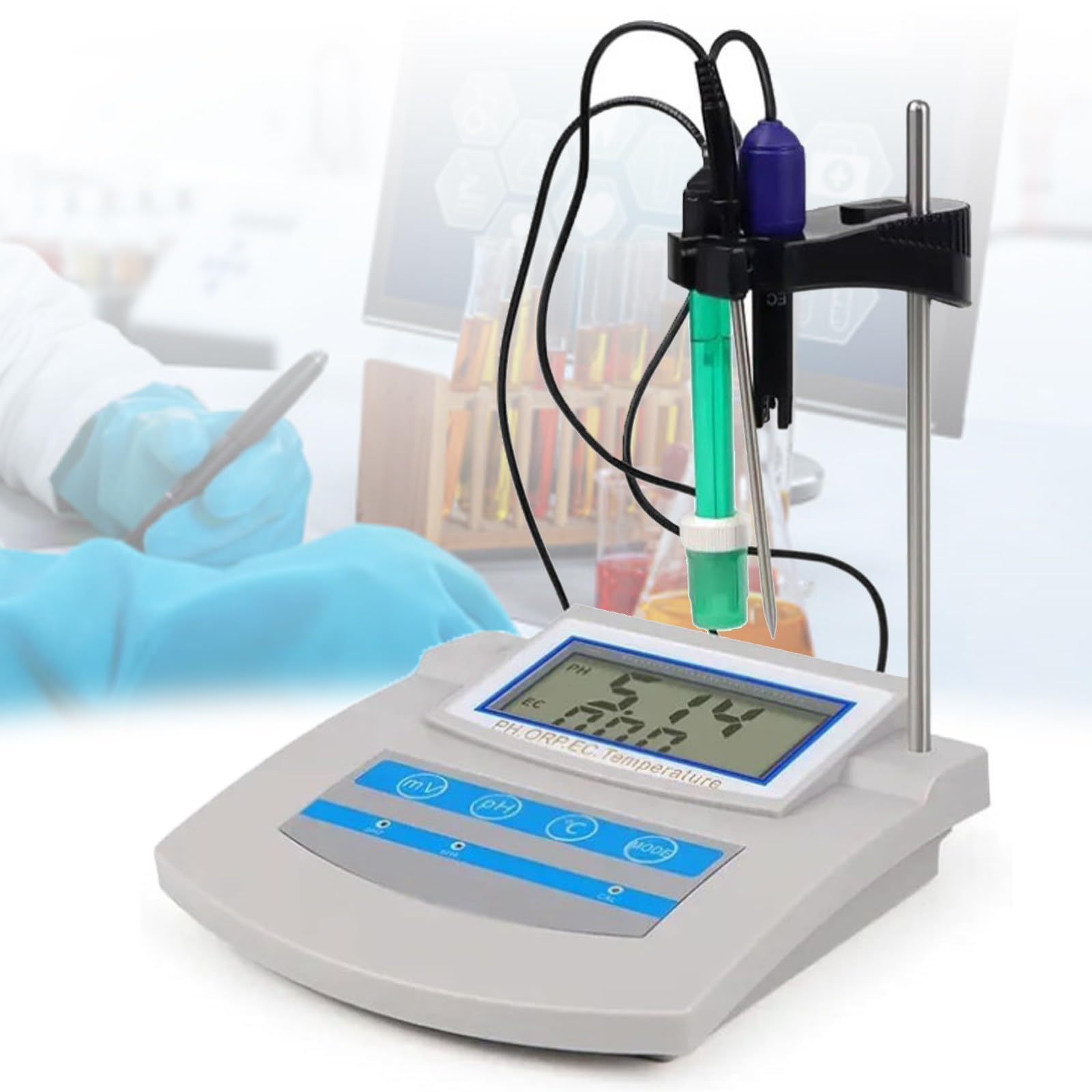 Monitor per Acqua di Piscina, PH, ORP, TDS, EC, CF e Temperatura