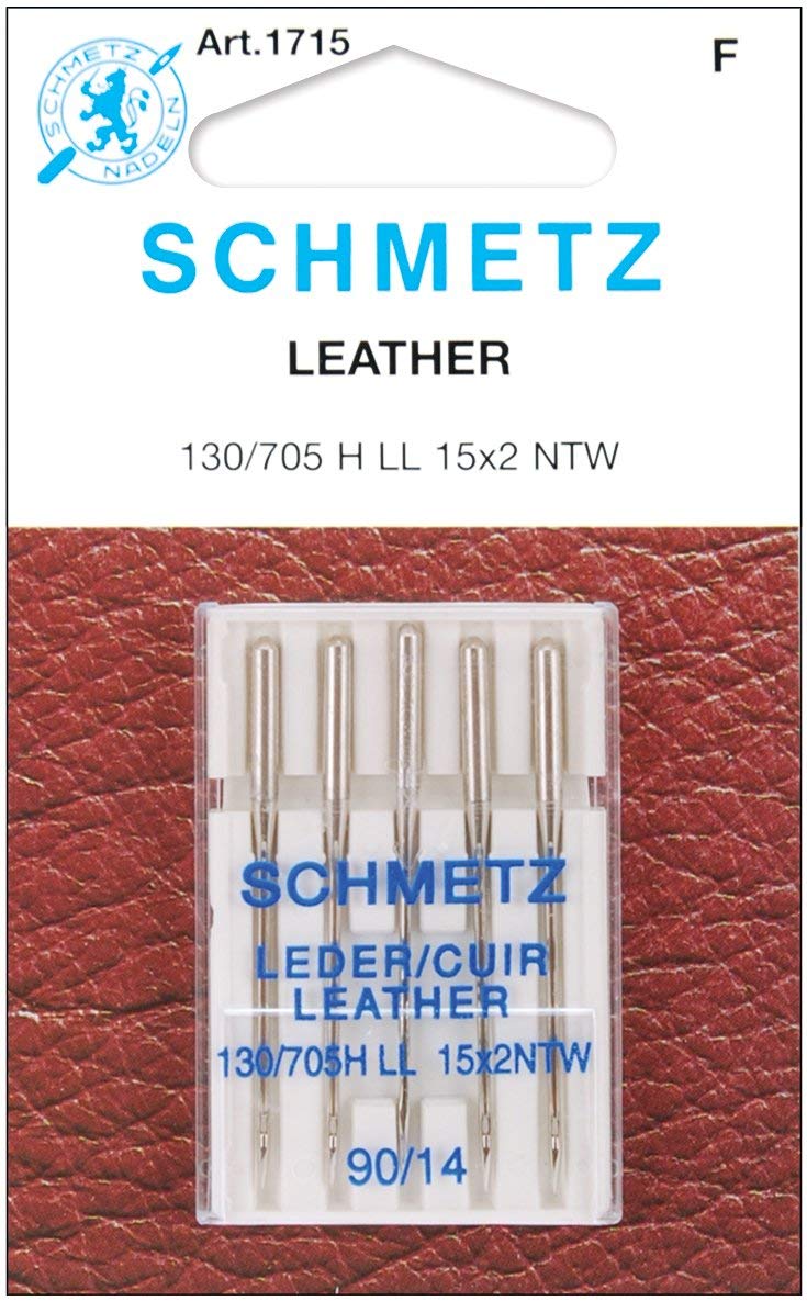 Aiguille cuir Schmetz 90/14 pour couture cuir et similicuir sur machine