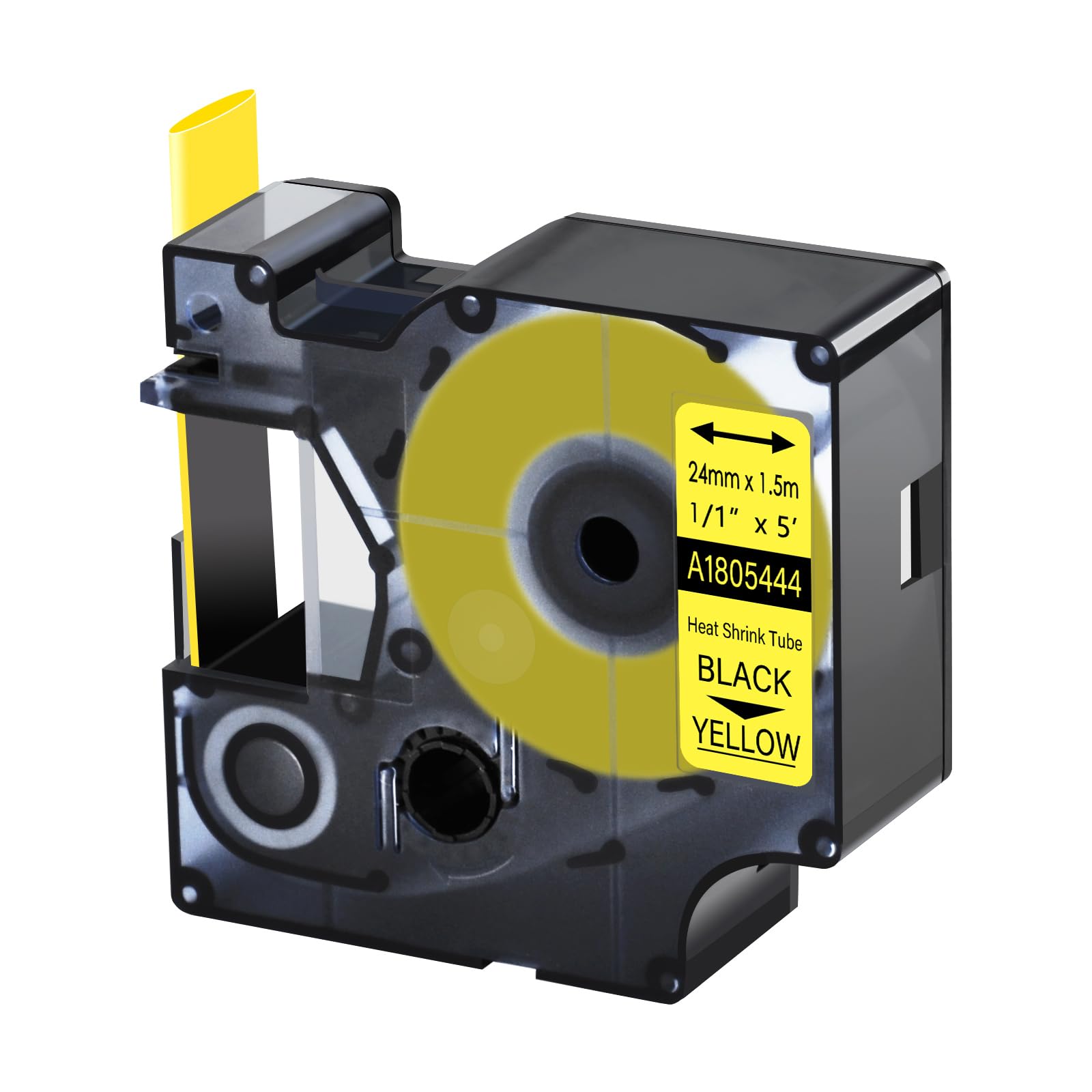 Paquete 80 Repuesto para 1805444 Negro sobre Amarillo 6mm compatible Dymo