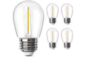 Feit Electric Outdoor Lights: S14/822/FILED/4 1W Non-Dm LED Bulb,4 Bulbs