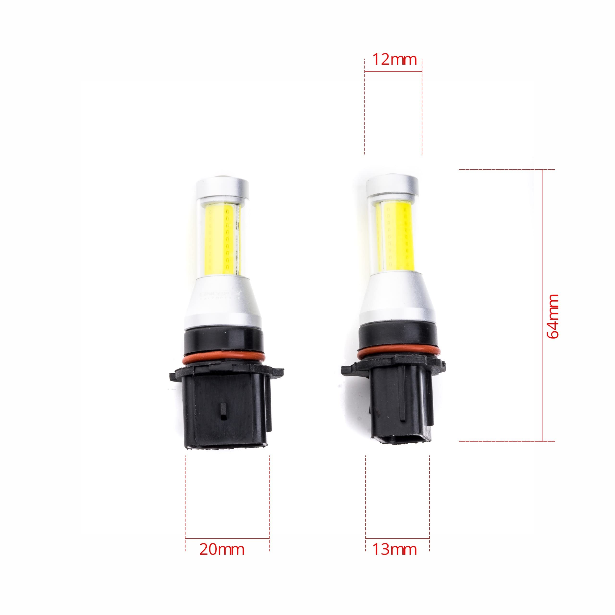 EinParts P13W LED Lampadine 6000K (Bianco) 9V-32V per Auto 1 diodo 360° x COB LED, PG18.5D-3