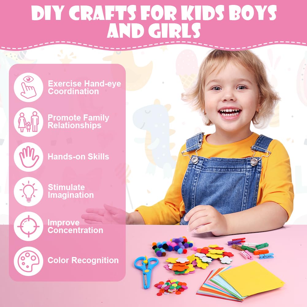 Ainiv Lavoretti Creativi per Bambini, DIY Art Craft Set da 10 Pacchi, Giochi Creativi Kids Mestiere Fai da Te Decorazioni Giocattoli, Giochi Creativi Bambina 3+Anni, Giocattoli Regali Bambini