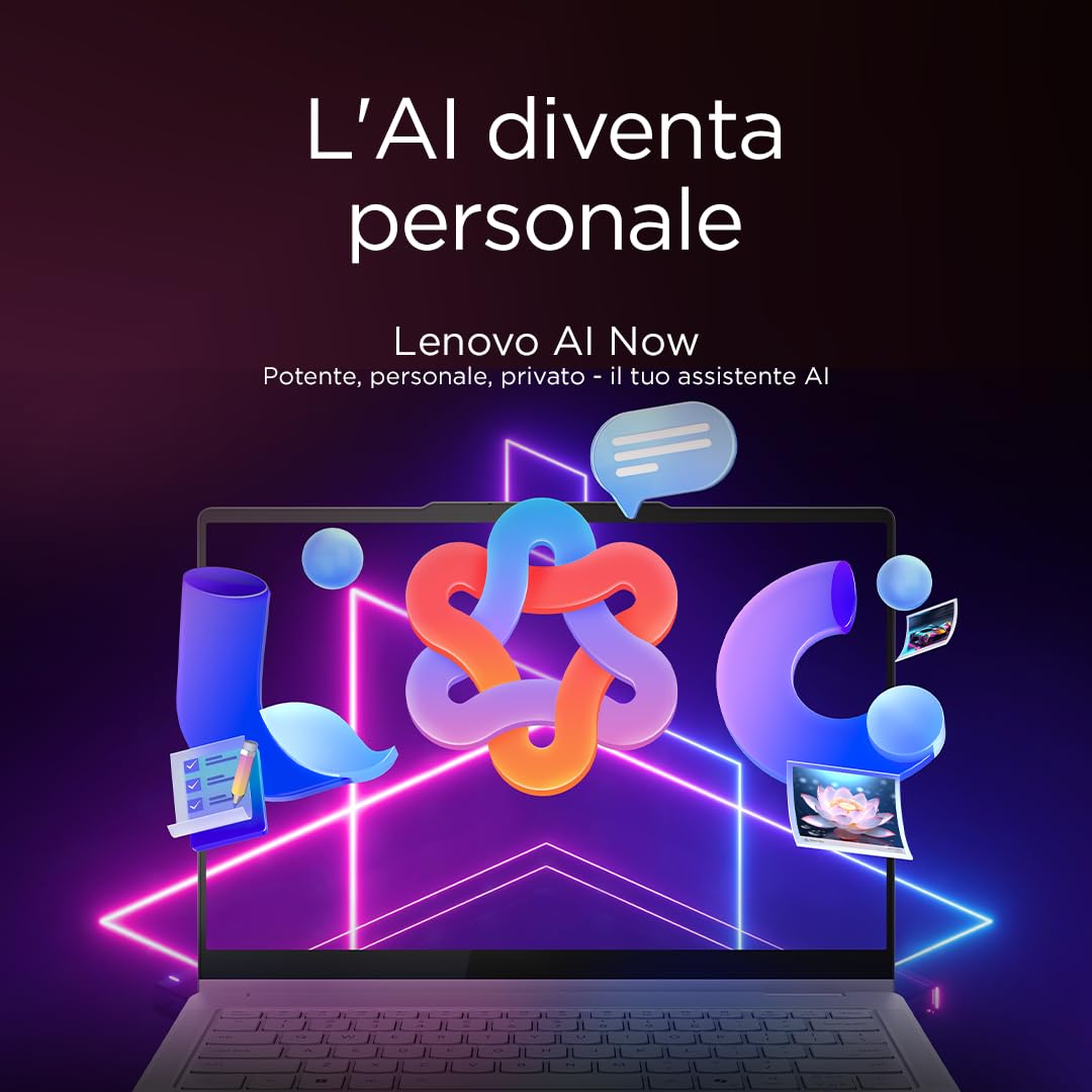 Lenovo Yoga 7 (2 in 1) Notebook Copilot+ PC Convertibile Touch 14” OLED WUXGA (1920x1200), Intel Core Ultra 5 226V, RAM 16 GB, 512 GB SSD, 60 Hz, Windows 11 Home, WiFi 7 - Luna Grey