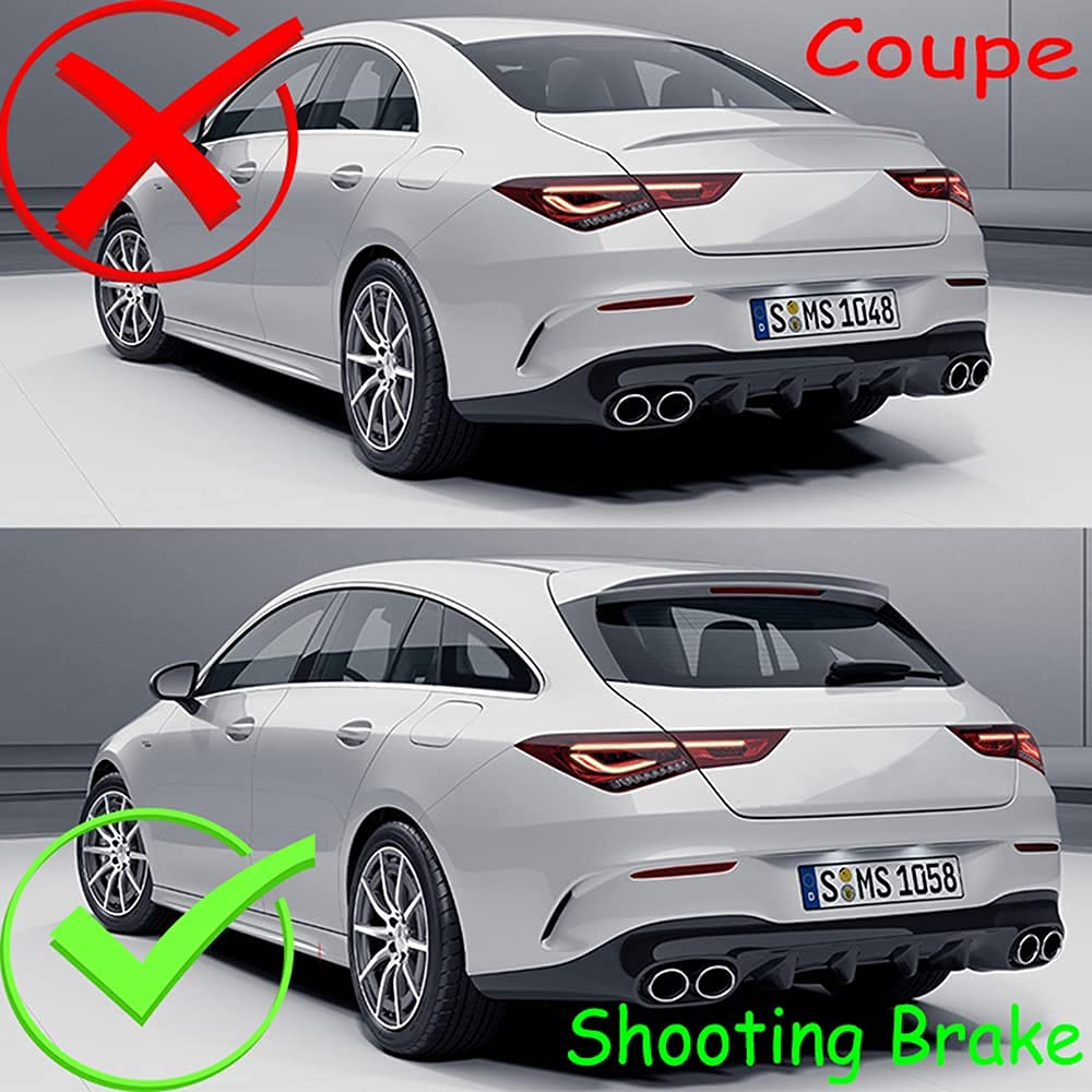 Auto Spoiler Posteriori per Benz X118 CLA 180 200 220 250 CLA35 CLA45 AMG Shooting Brake 2019 2020 2021+,Diffuser Ala Spoiler Alettone Posteriore